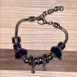 Glass/enamel beads bracelet